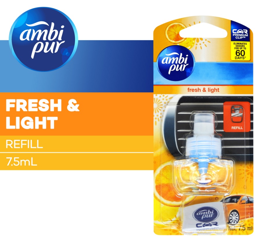 Ambi Pur Pengharum Mobil Fresh & Light Refill 7.5ML