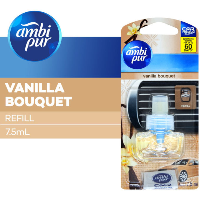 Ambi Pur Pengharum Mobil Vanilla Bouquet Refill 7.5ML