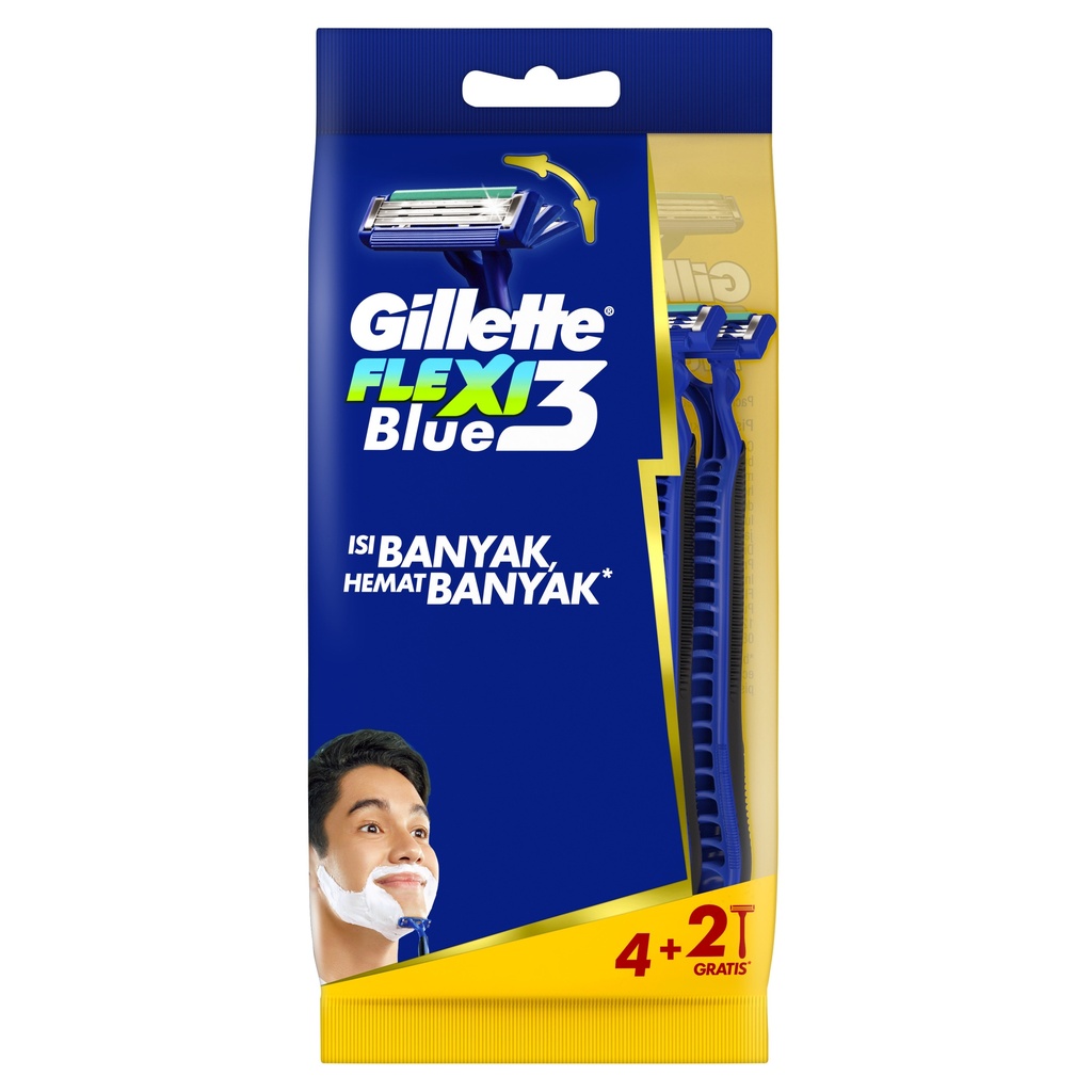 Gillette Flexi Blue 3 6PCS