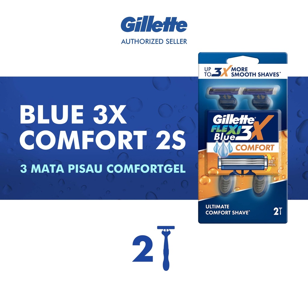 Gillette Flexi Blue 3x Comfort 2PCS
