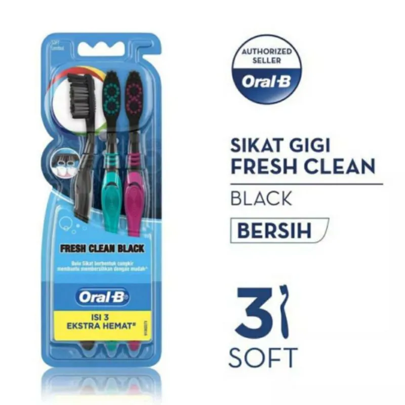 Oral-B Fresh Clean Black Soft 3PCS