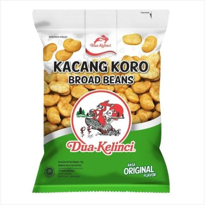 Dua Kelinci Kacang Koro Rasa Original Pch 60GR
