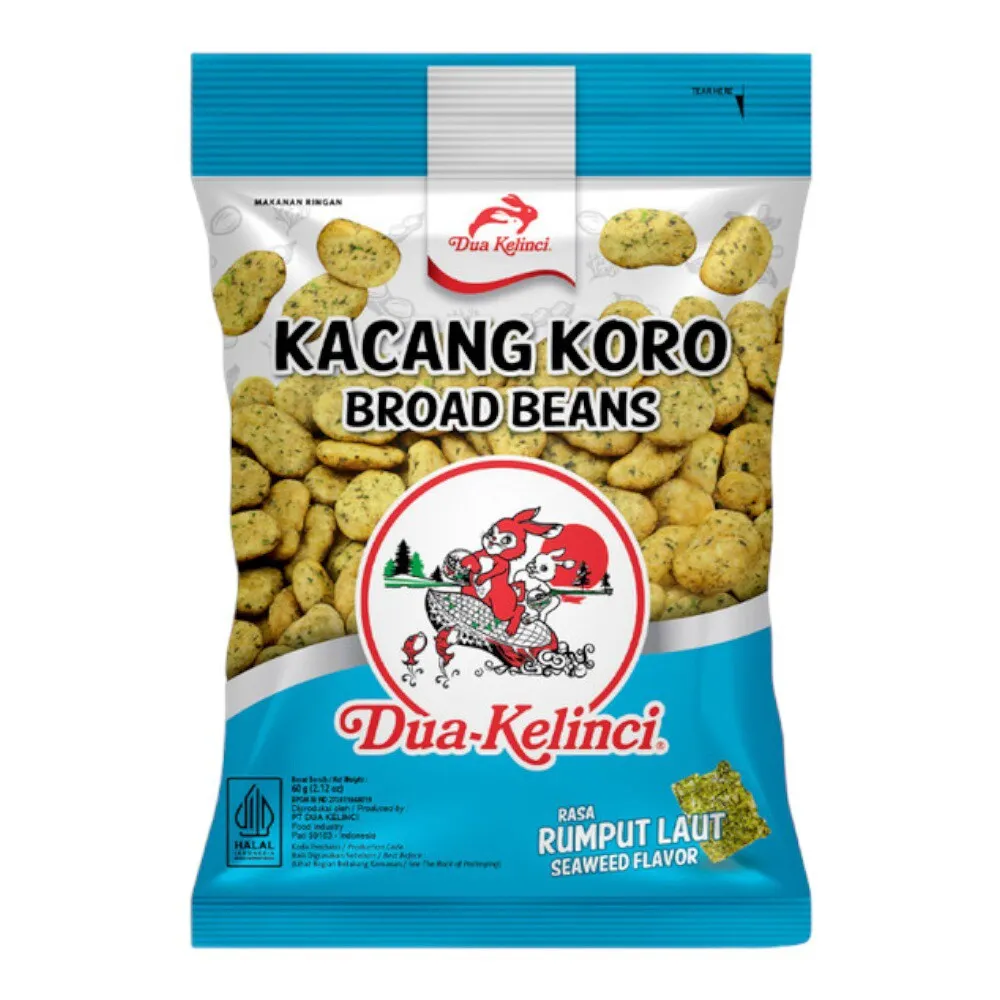 Dua Kelinci Kacang Koro Rasa Rumput Laut Pch 60GR