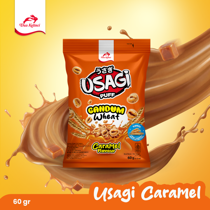 Usagi Puff Gandum Caramel Flavour 60GR