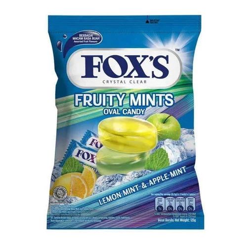 Fox's Crystal Clear Oval Candy Fruity Mints 125GR