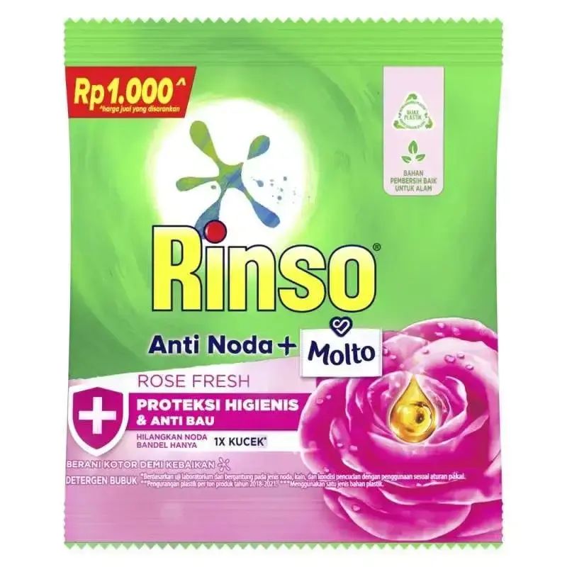 Rinso Deterjen Bubuk Anti Noda Rose Fresh 40GR