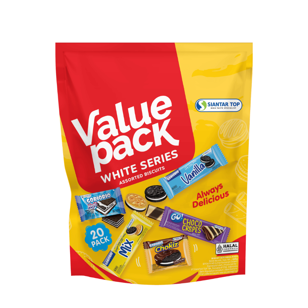 Siantar Top Value Pack White Series Assorted Biscuit 288.5GR