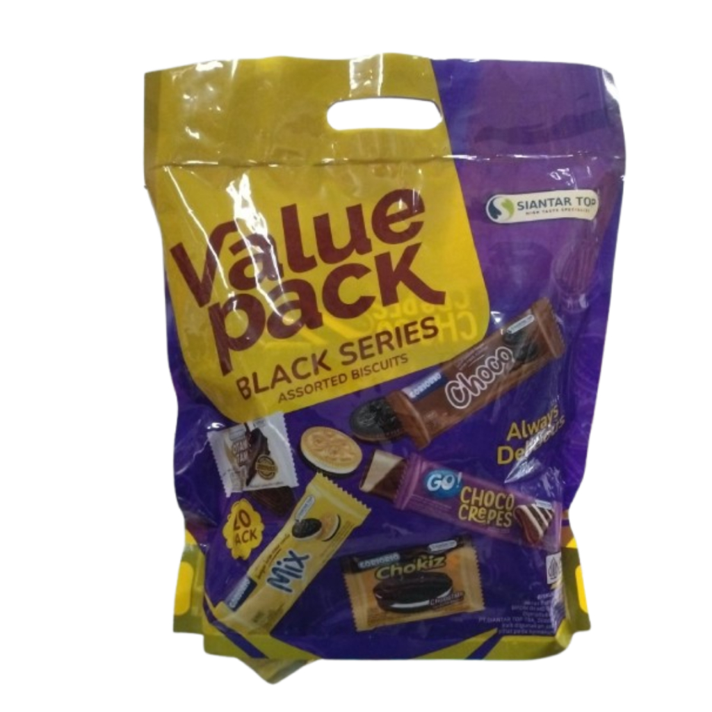 Siantar Top Value Pack Black Series Assorted Biscuit 288.5GR