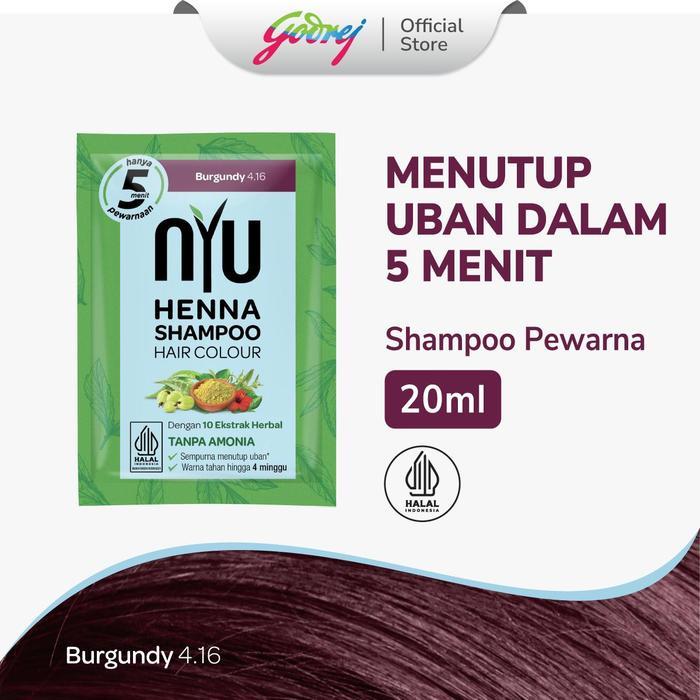 Nyu Henna Shampoo Hair Colour Burgundy 4.16 20ML