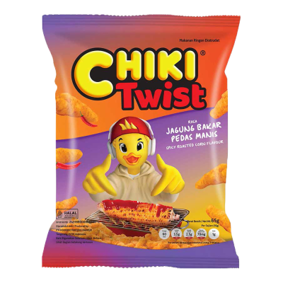 Chiki Twist Jagung Bakar Pedas Manis 65GR