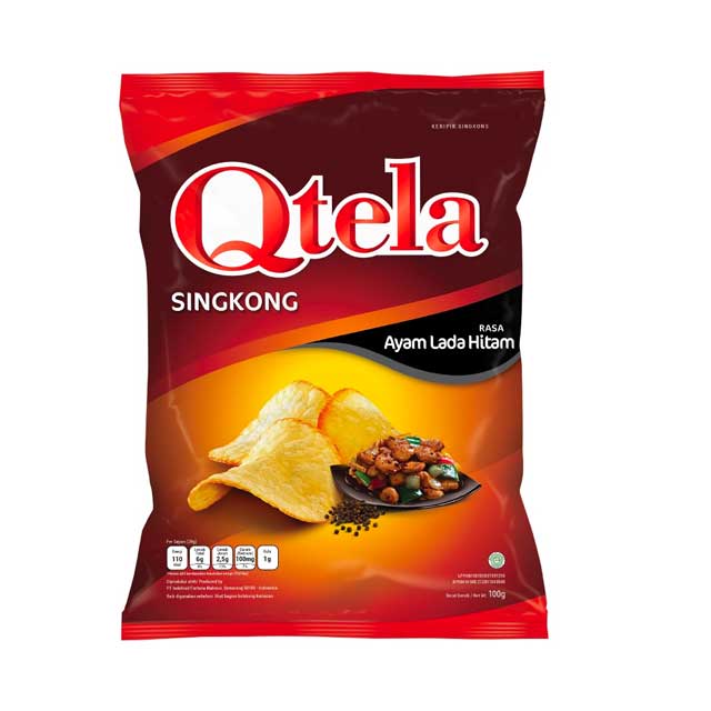 Qtela Singkong Ayam Lada Hitam 100GR
