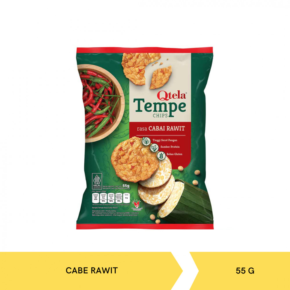 Qtela Tempe Cabai Rawit 55GR