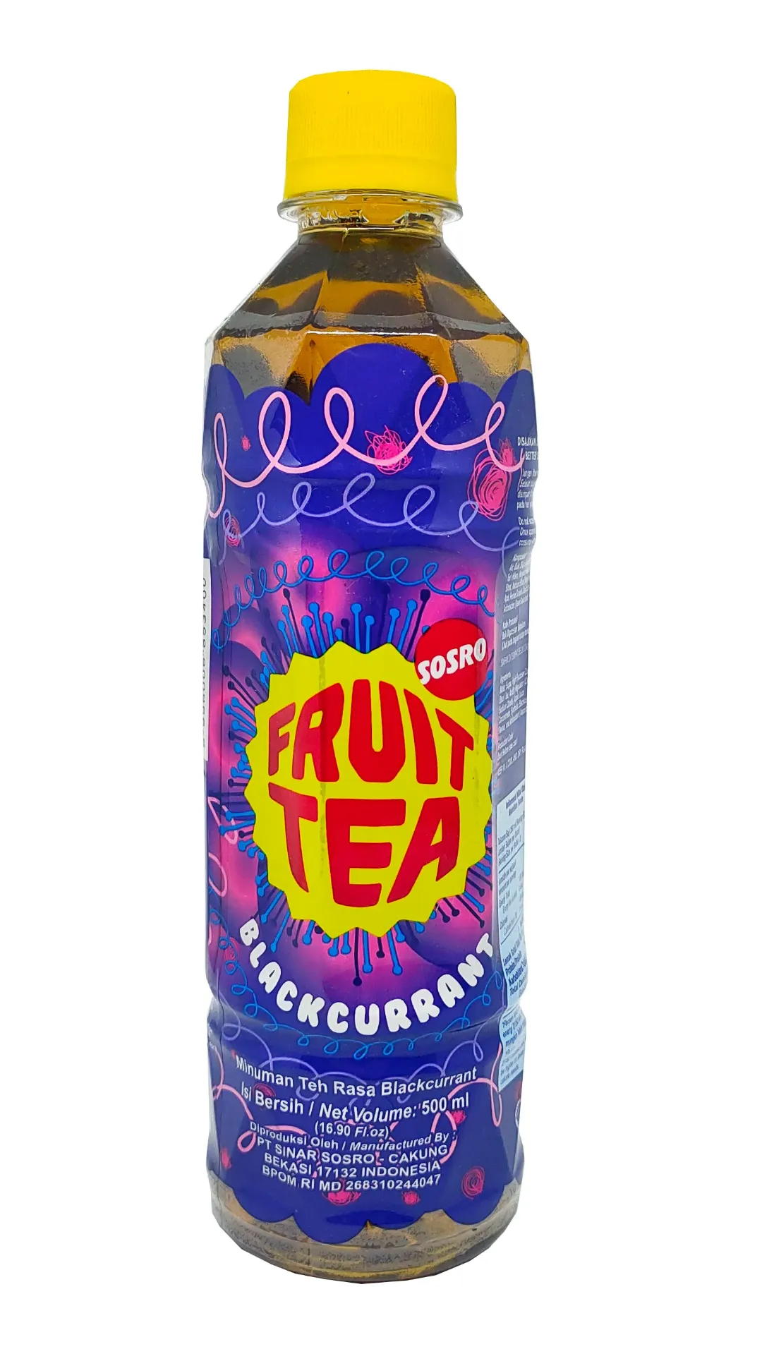 Sosro Fruit Tea Blackcurrant Btl 500ML