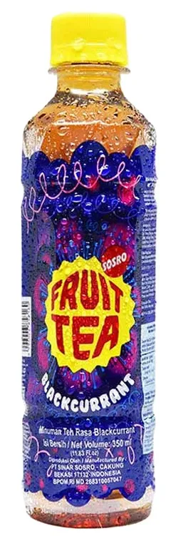 Sosro Fruit Tea Blackcurrant Btl 350ML