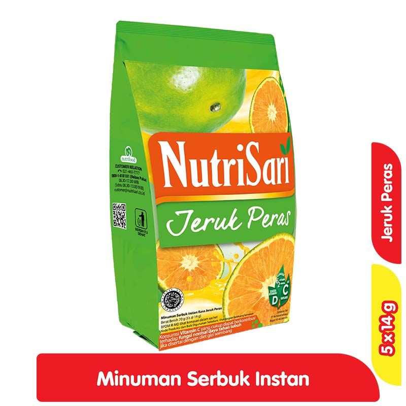 Nutrisari Jeruk Peras Pch 5x14GR