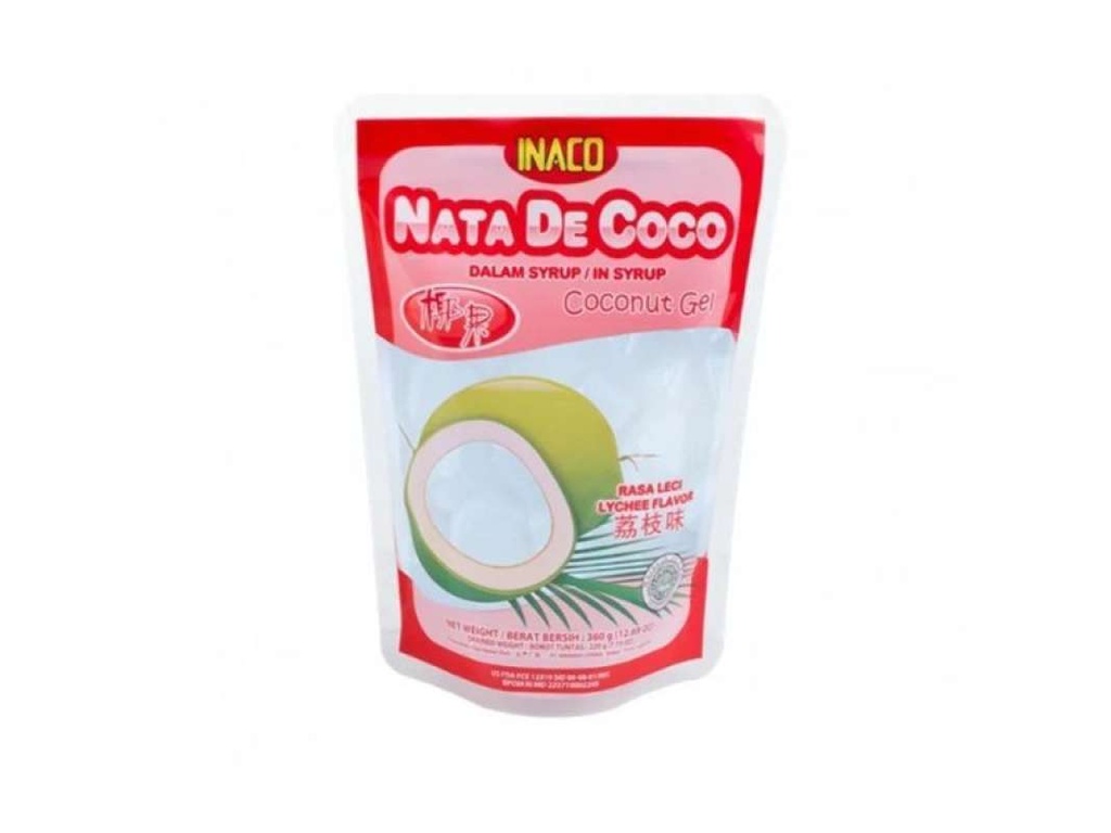 Inaco Nata De Coco Rasa Lychee Pch 360GR