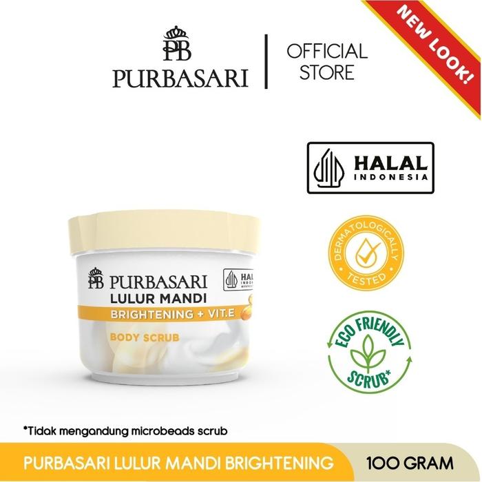 Purbasari Lulur Mandi Brightening+Vit.E 100GR
