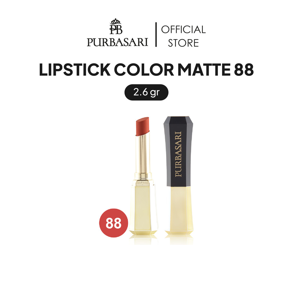 Purbasari Lipstick Color Matte 88 Amethyst 2.6GR