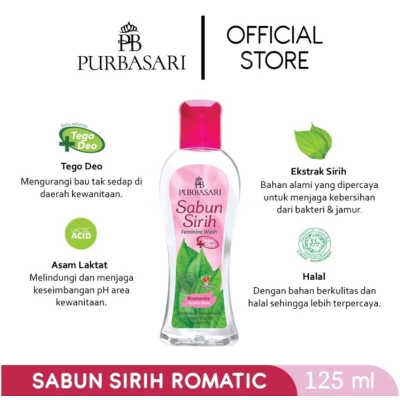 Purbasari Sabun Sirih Feminine Wash Romantic 125ML
