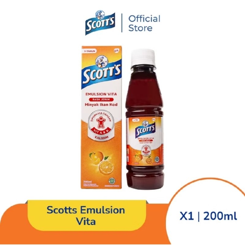 Scott's Emulsion Vit A Rasa Jeruk 200ML