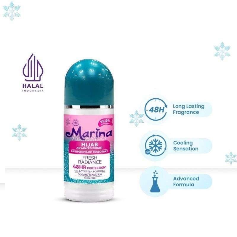 Marina Hijab Deodorant Roll On Fresh Radience 45ML