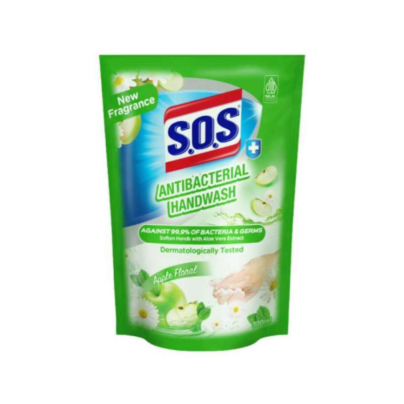 Sos Hand Wash Apple Refill Pch 300ML