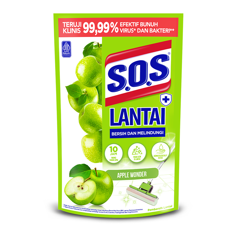 Sos Lantai Apple Wonder Refill Pch 325ML