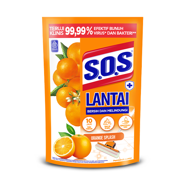 Sos Lantai Orange Splash Refill Pch 325ML