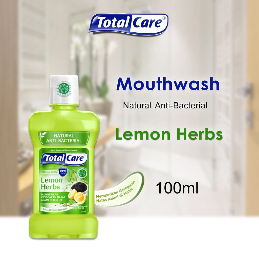 Total Care Anti Bacterial Mouthwash Lemon Herbs 100ML