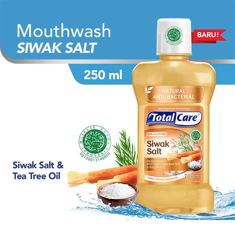 Total Care Anti Bacterial Mouthwash Siwak Salt 250ML