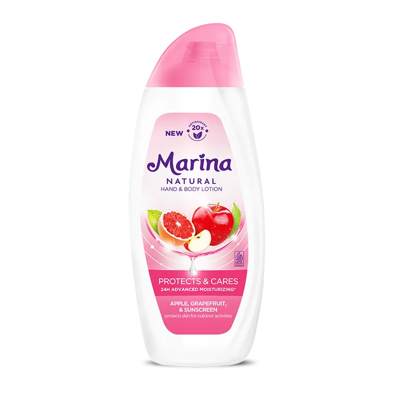 Marina Natural Hand & Body Lotion Protects & Cares 94ML