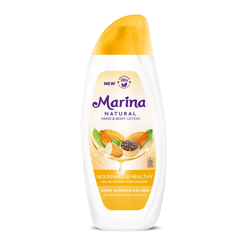 Marina Natural Hand & Body Lotion Nourished & Healthy 94ML