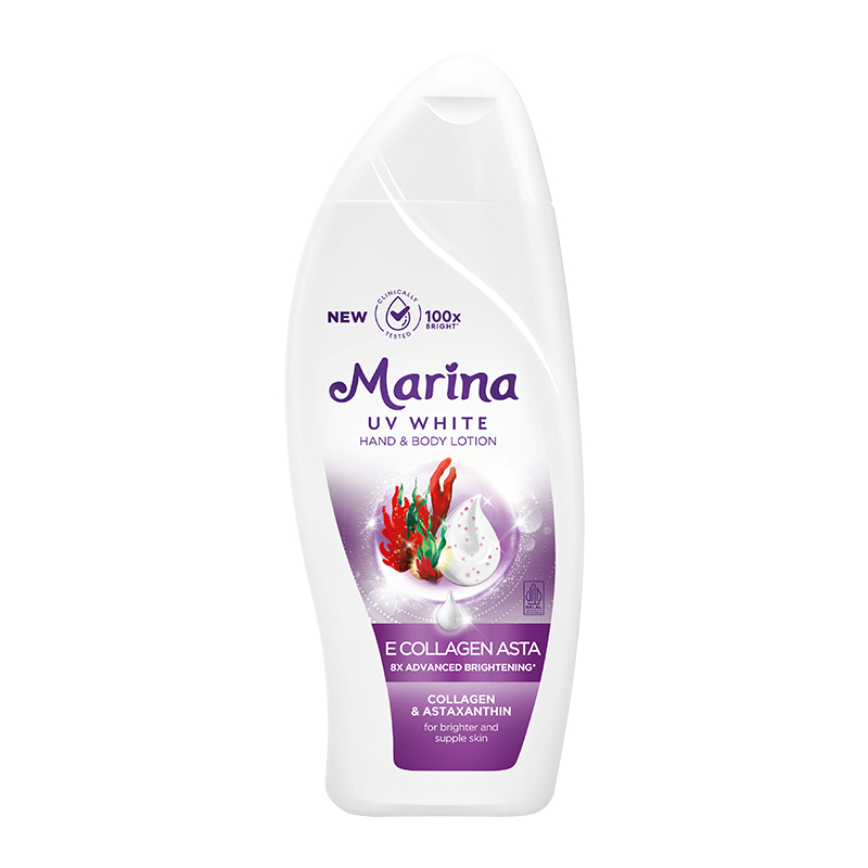 Marina UV White Hand & Body Lotion E Collagen Asta 185ML