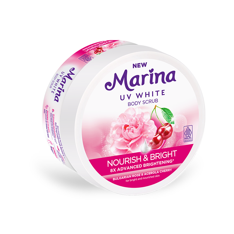 Marina UV White Body Scrub Nourish & Bright 90ML