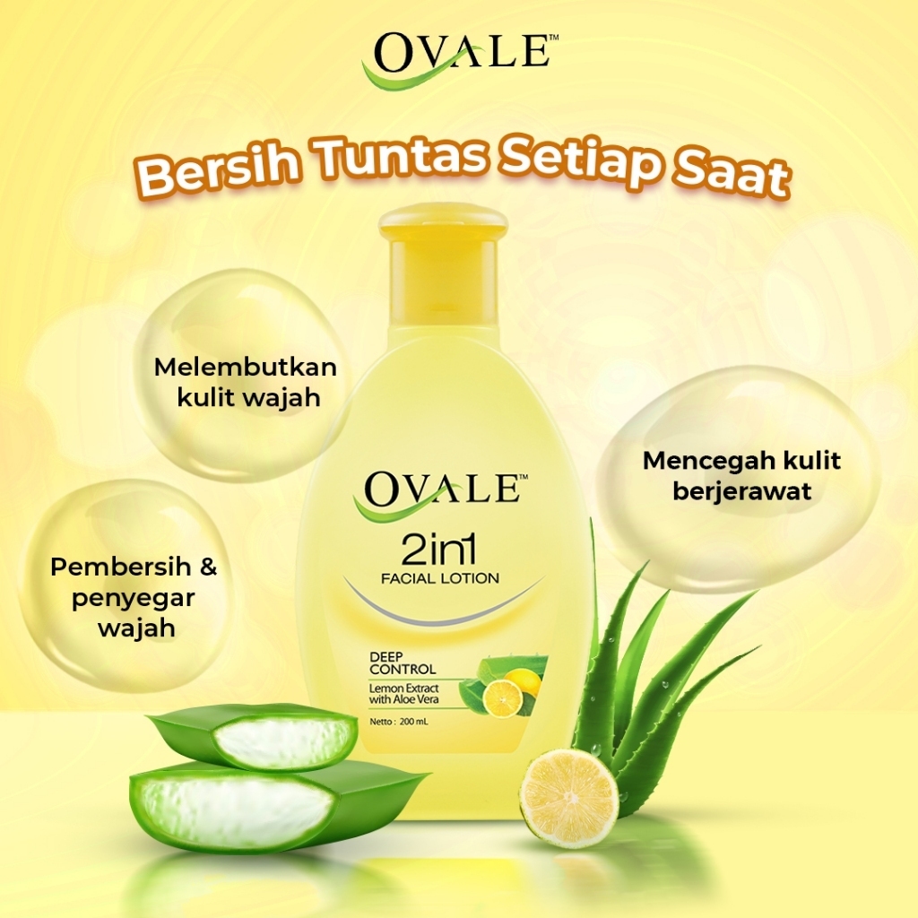 Ovale 2in1 Facial Lotion Deep Control 200ML