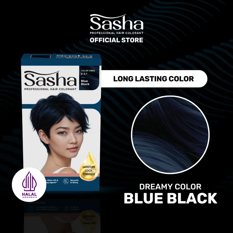 Sasha Hair Color Blue Black 25GR