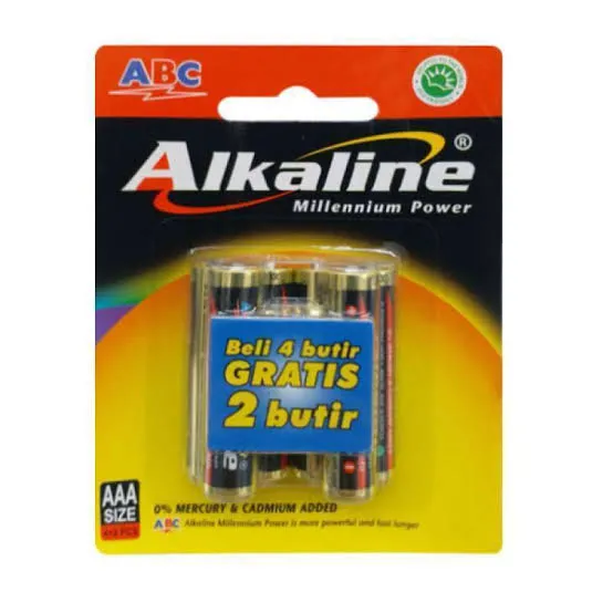 Alkaline Millennium Power 4+2 AAA 1.5V