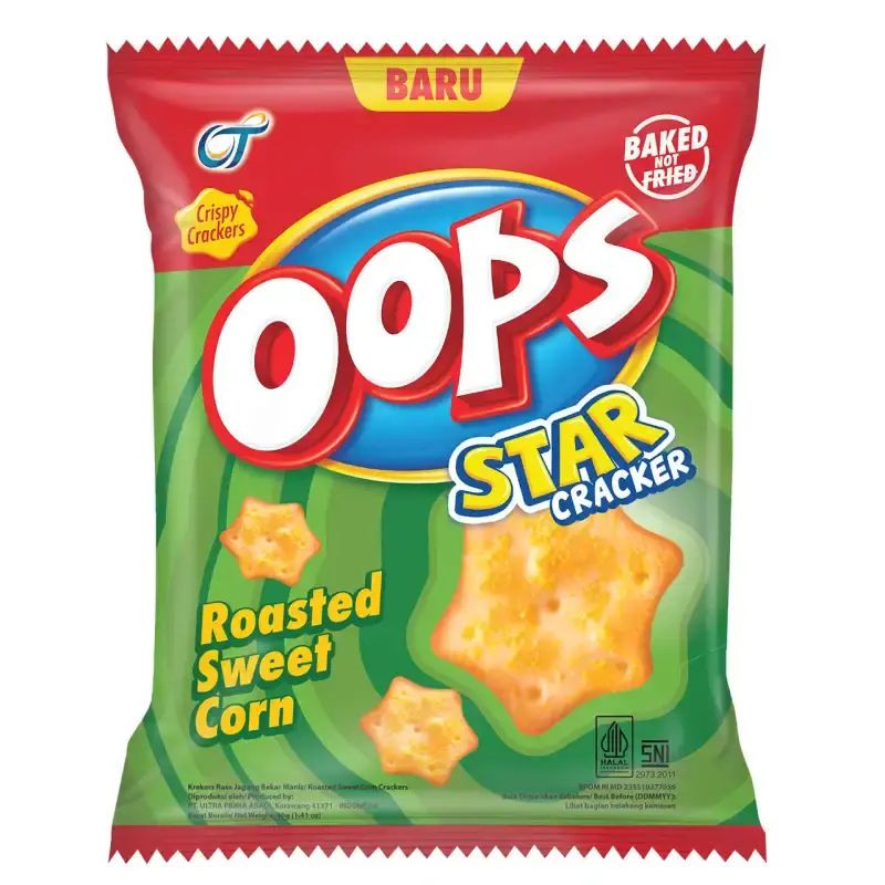 Oops Star Cracker Roasted Sweet Corn 40GR