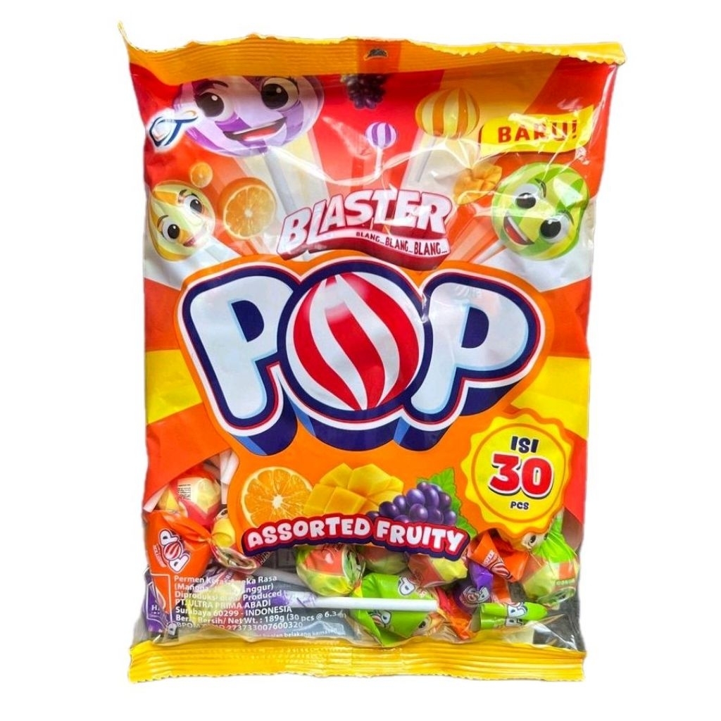 Blaster Pop Assorted Fruity Bag 30x6.3GR