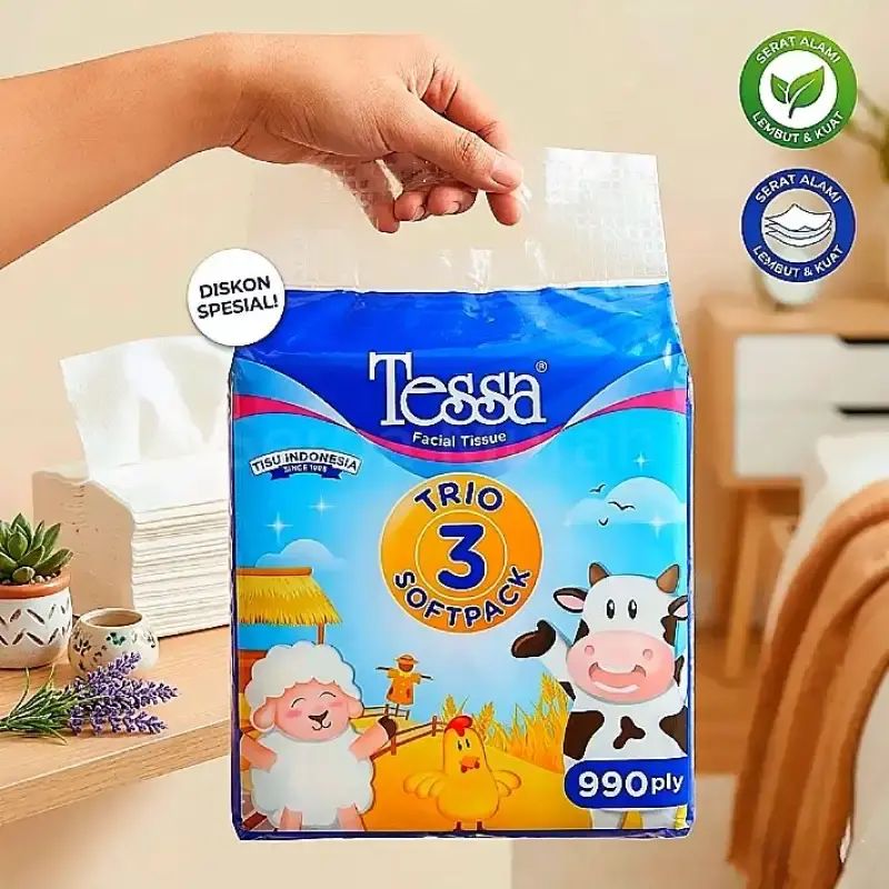Tessa Facial Tissue 3ply 6x10S
