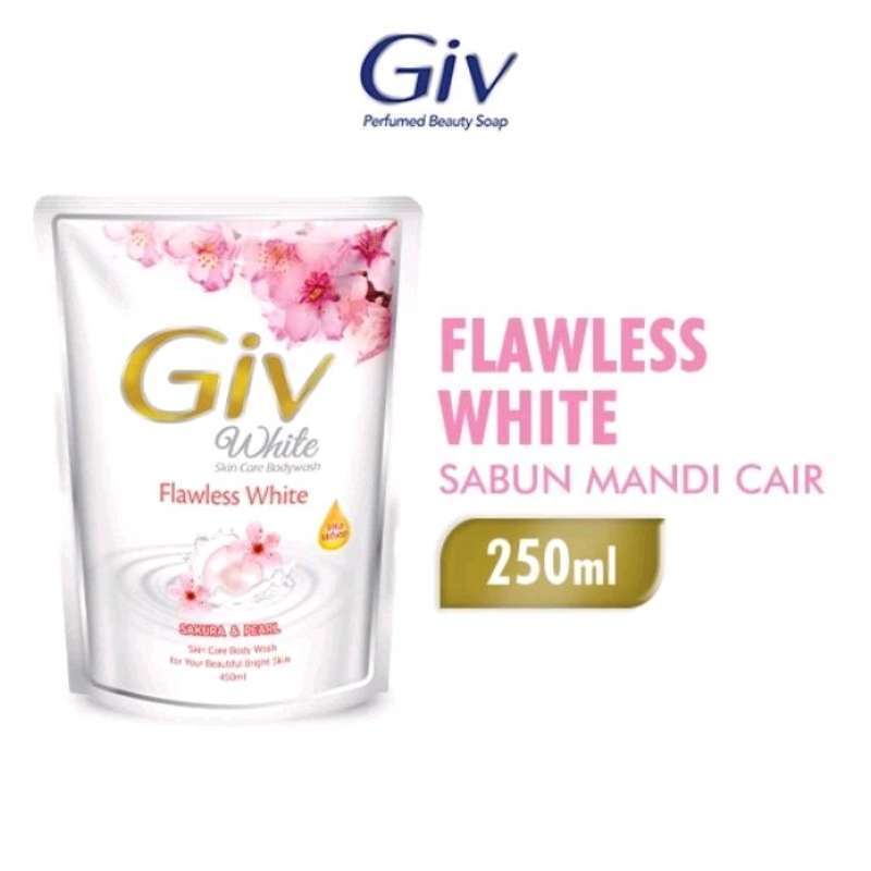 Giv White Body Wash Sakura & Pearl Pch 250ML