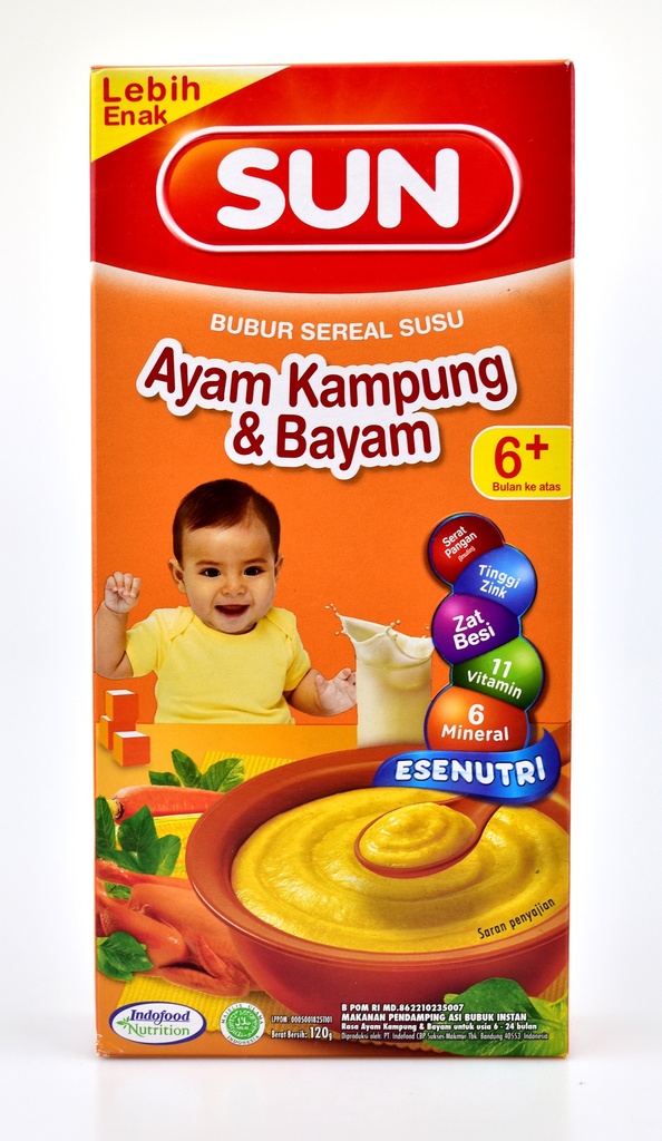 Sun Bubur Sereal Susu Ayam Kampung & Bayam 120GR