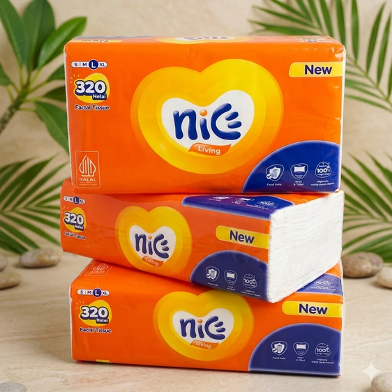 Nice Living Facial Tissue 2ply 3x320S