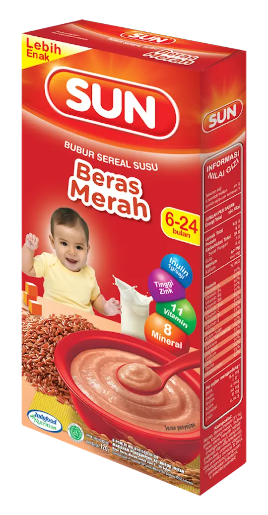 Sun Bubur Sereal Susu Beras Merah 120GR