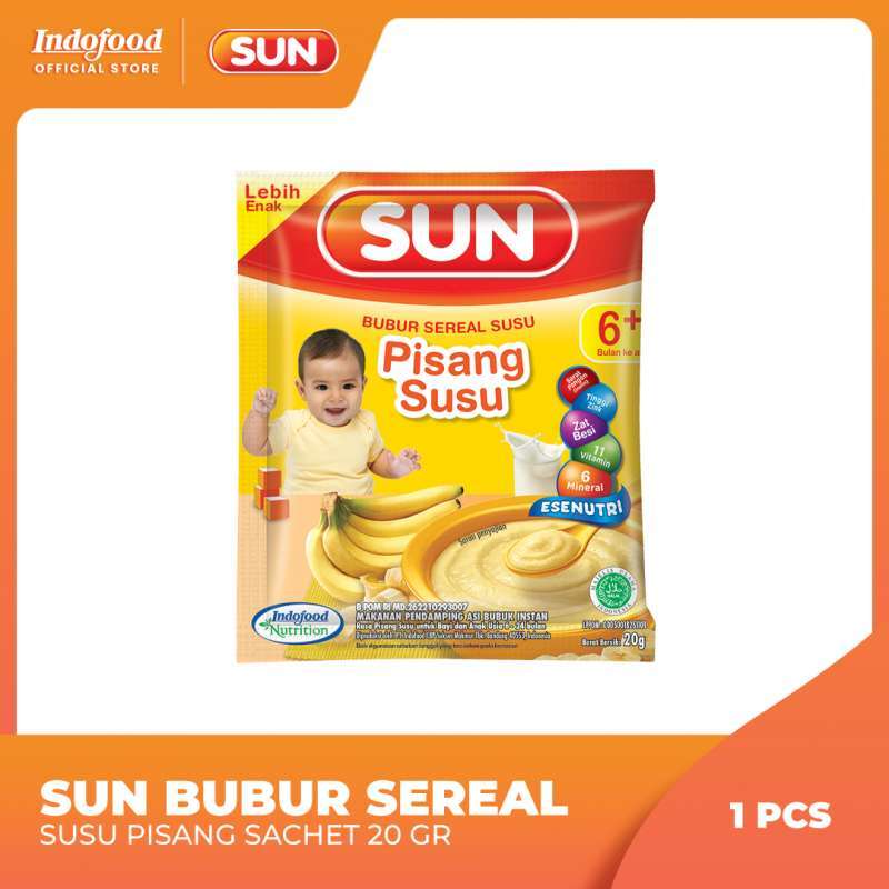 Sun Bubur Sereal Susu Pisang Susu 20GR