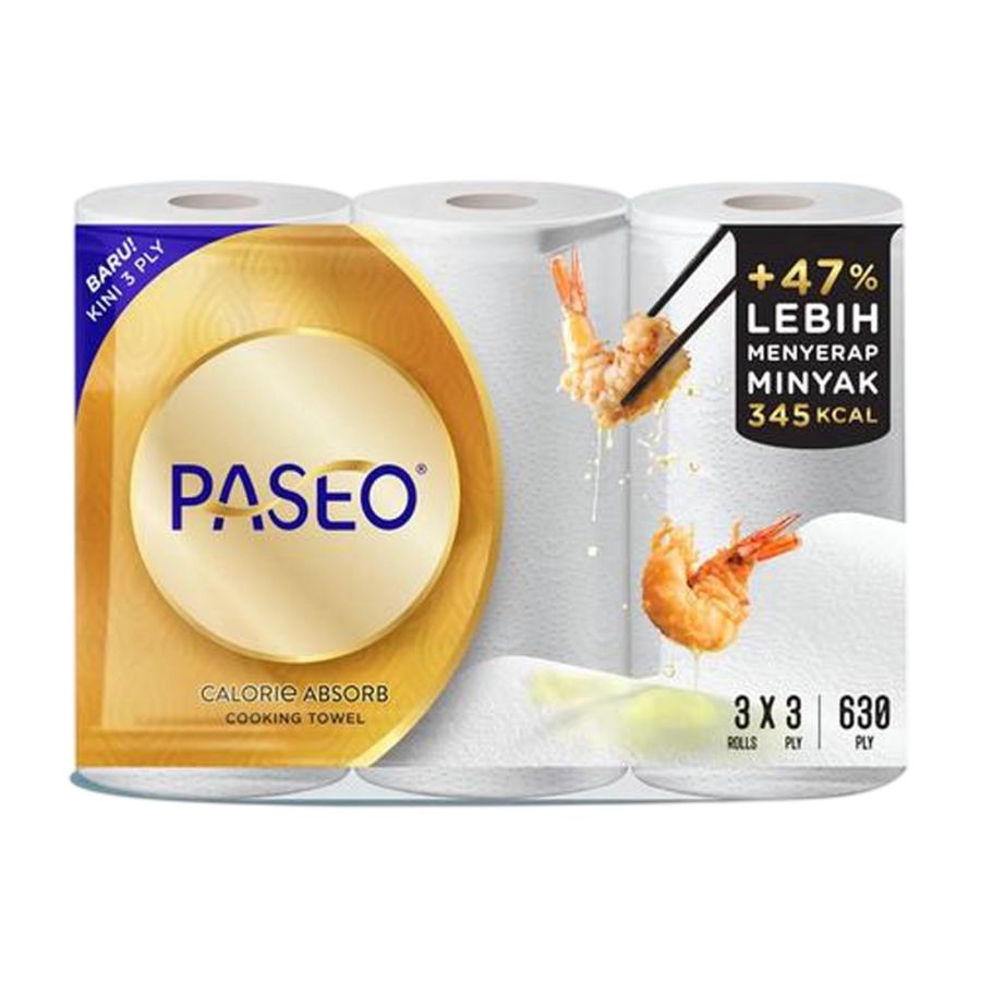 Paseo Calorie Absorb Towel Roll 3ply 3x70S