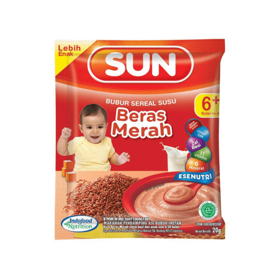 Sun Bubur Sereal Susu Beras Merah 20GR