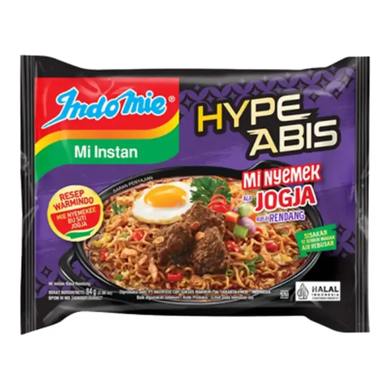Indomie Hype Abis Mi Nyemek Jogja Rasa Rendang 84GR