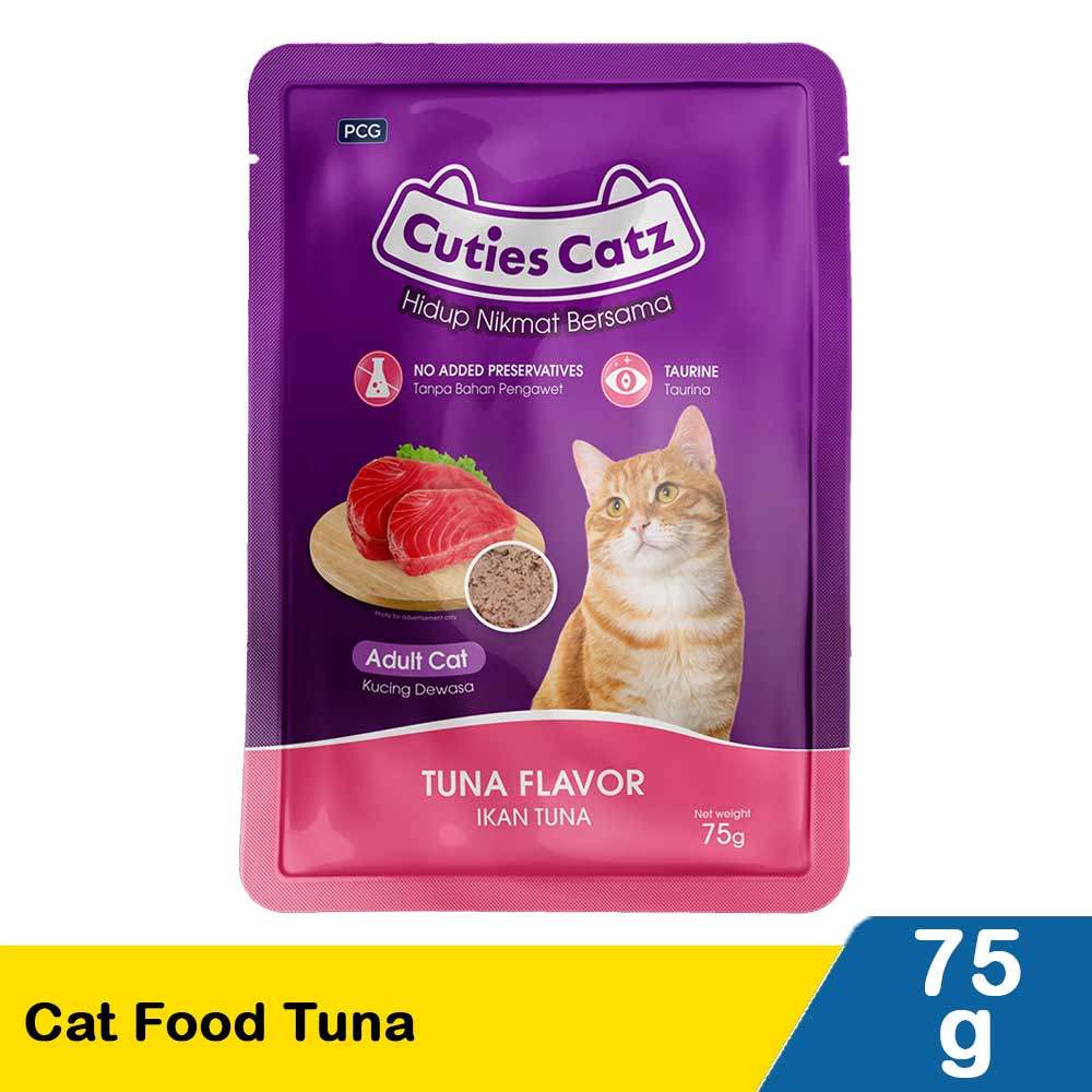 Cuties Catz Adult Cat Tuna Flavor Basah 75GR