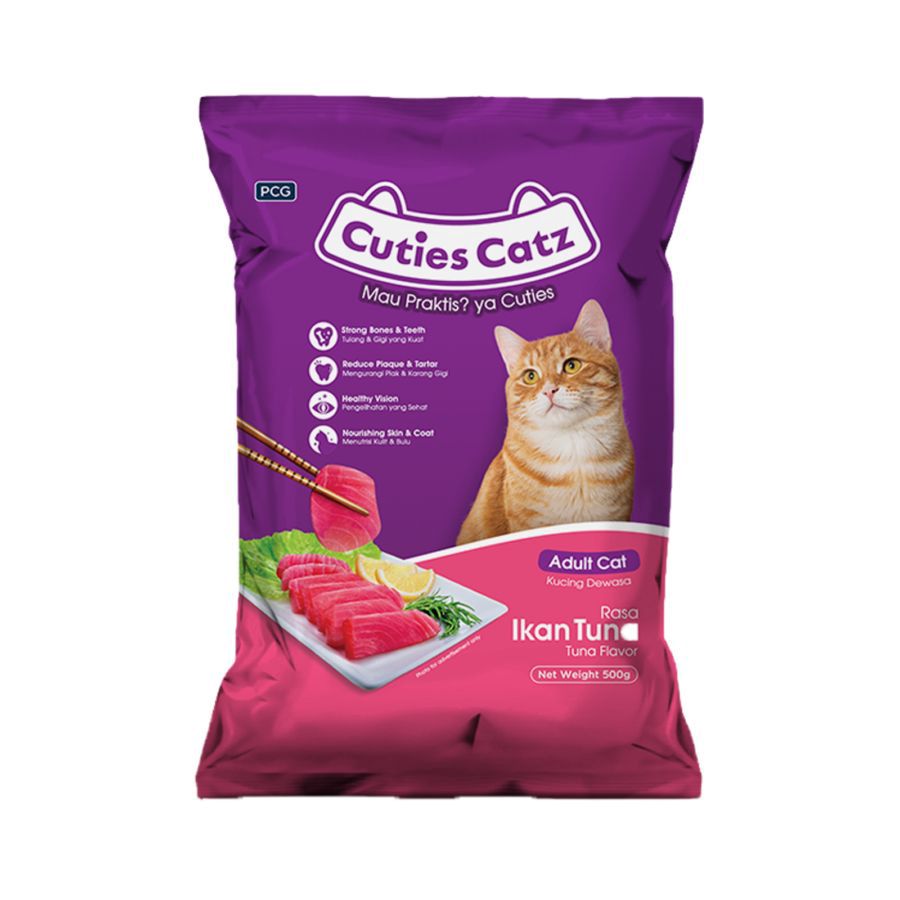 Cuties Catz Adult Cat Tuna Flavor Kering 500GR
